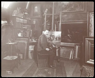 Artist Working on a Painting, 1907
